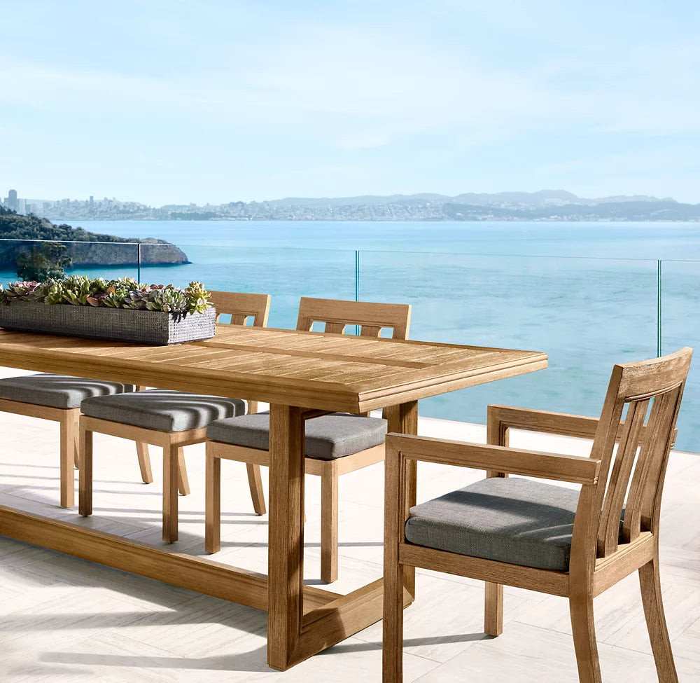 RH Costa Teak Rectangular Dining Table