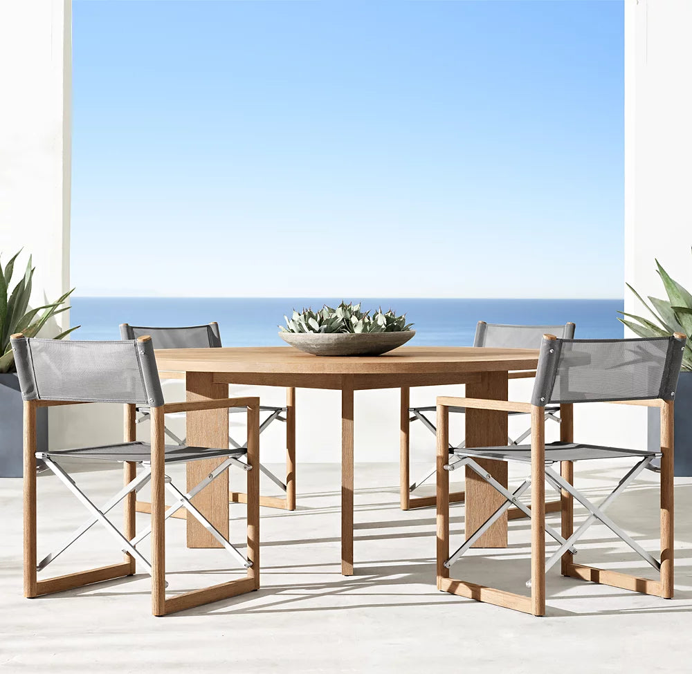 RH Marbella Teak Round Dining Table