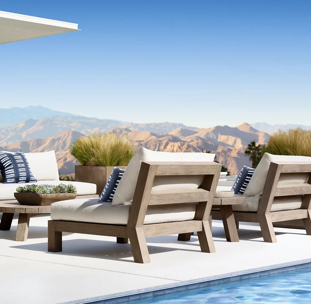 RH Merida Teak Modular Lounge Chair