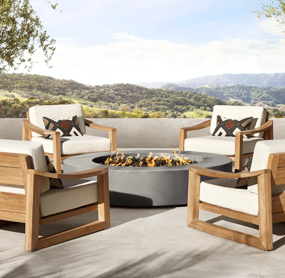 RH Sebastian Teak Lounge Chair