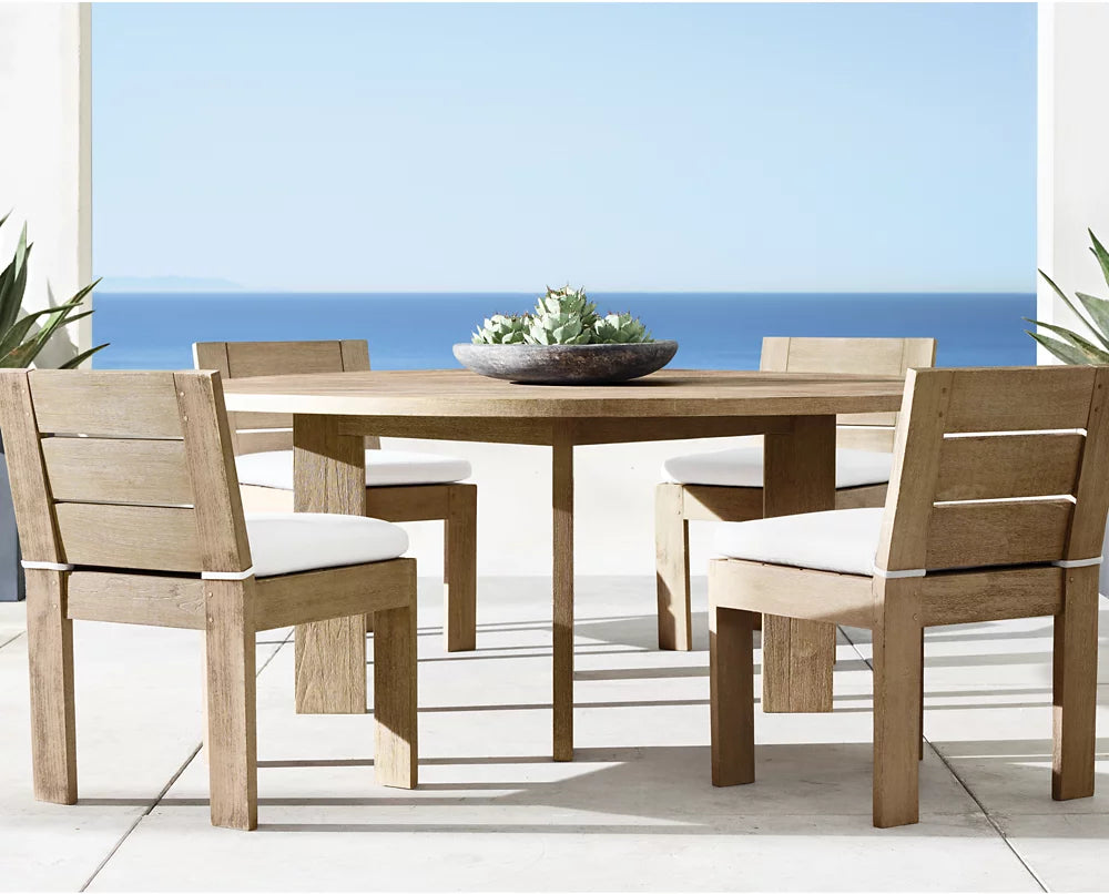 RH Marbella Teak Round Dining Table