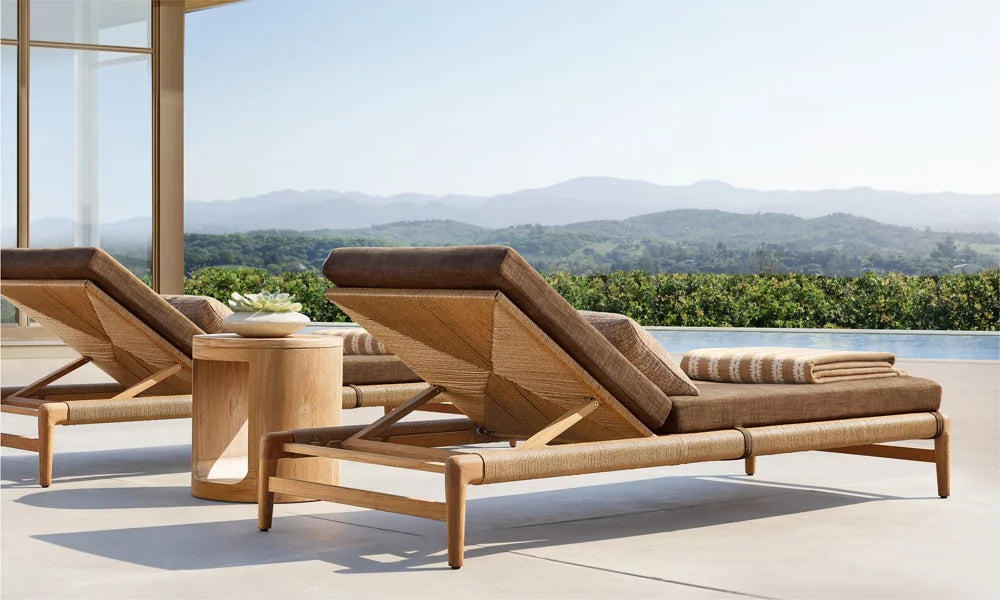RH Oslo Open Teak Side Table