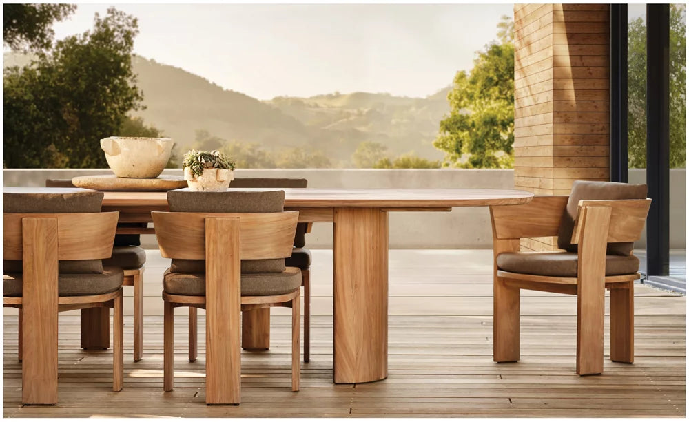 RH Solaro Teak Rectangular Dining Table