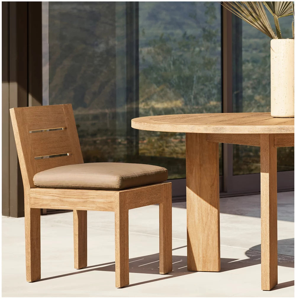 RH Marbella Teak Round Dining Table