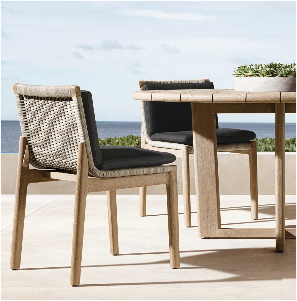 RH Mesa Teak Round Dining Table