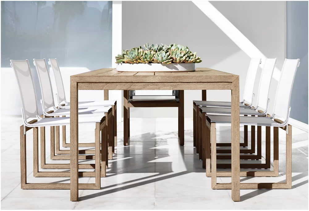 RH Aegean Teak/Aluminum & Mesh Dining Side Chair
