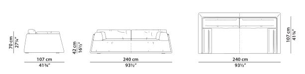 Baxter Hard & Soft Slim Sofa