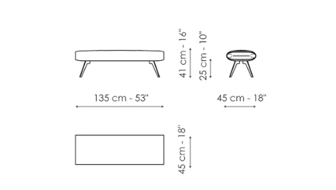 Bonaldo Saddle Bench