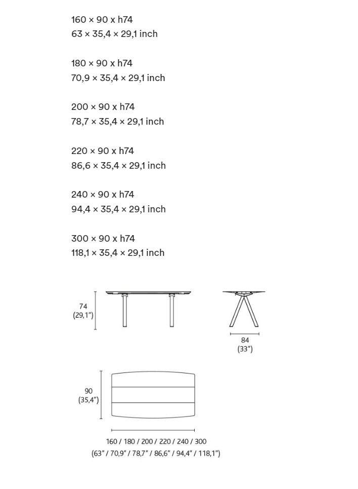Bd Barcelona Table B 90 Dining Table