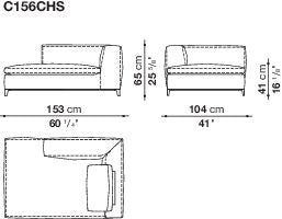 B&B Michel Club Sofa