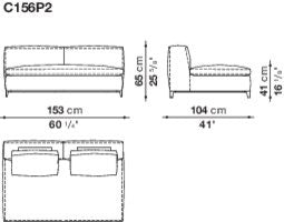 B&B Michel Club Sofa