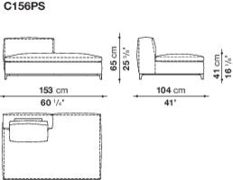 B&B Michel Club Sofa
