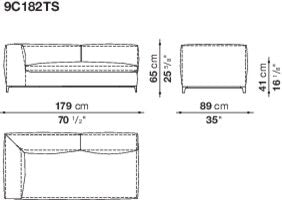 B&B Michel Club Sofa