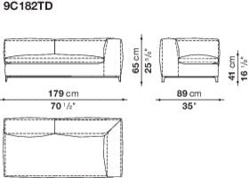 B&B Michel Club Sofa