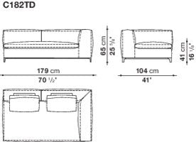 B&B Michel Club Sofa