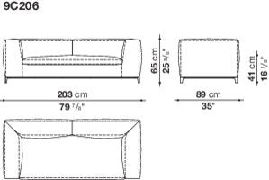 B&B Michel Club Sofa