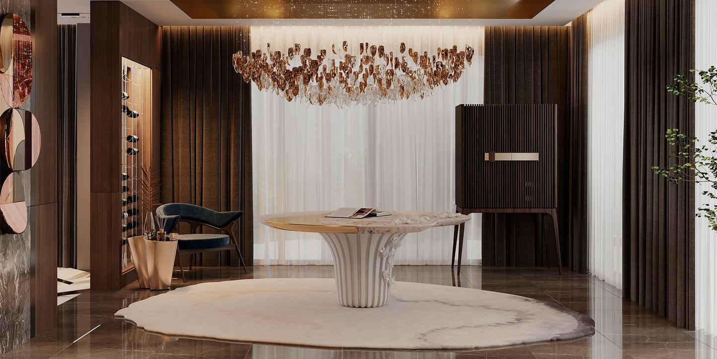 Alma De Luce Cardosas Pedestal Dining Table