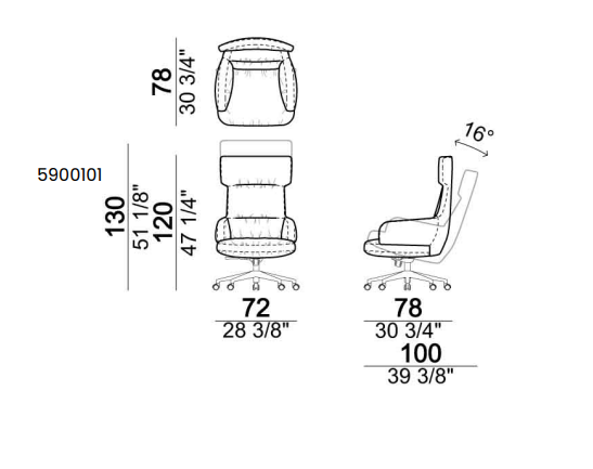 Arketipo Forbes Office Chair