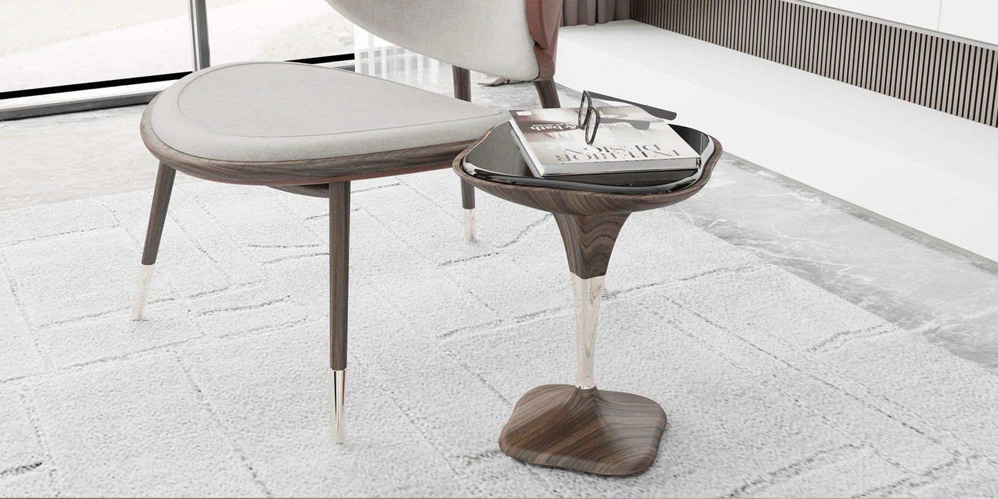 Alma De Luce Apache Tears Side Table