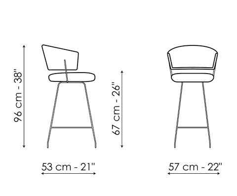 Bonaldo Bahia Too Bar Chair