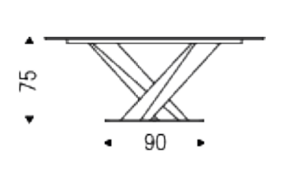 Cattelan Stratos Crystalart Dining Table