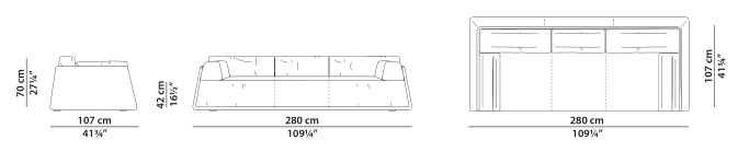 Baxter Hard & Soft Slim Sofa