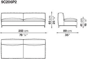 B&B Michel Club Sofa