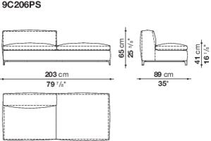 B&B Michel Club Sofa