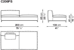 B&B Michel Club Sofa