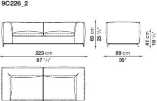B&B Michel Club Sofa