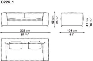B&B Michel Club Sofa