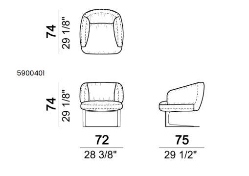 Arketipo Warren Living Armchair