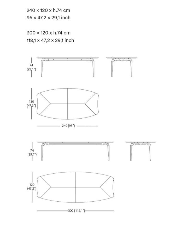 Bd Barcelona Gaulino Dining Table