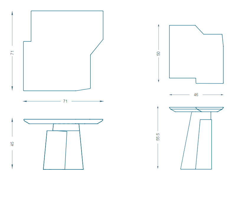 Bruno Moinard Editions Etretat Side Table