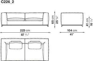 B&B Michel Club Sofa