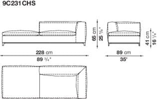 B&B Michel Club Sofa