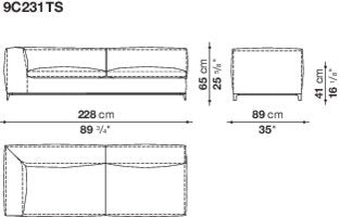 B&B Michel Club Sofa