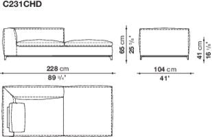 B&B Michel Club Sofa