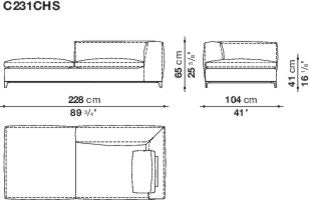B&B Michel Club Sofa