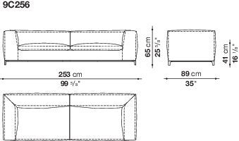 B&B Michel Club Sofa
