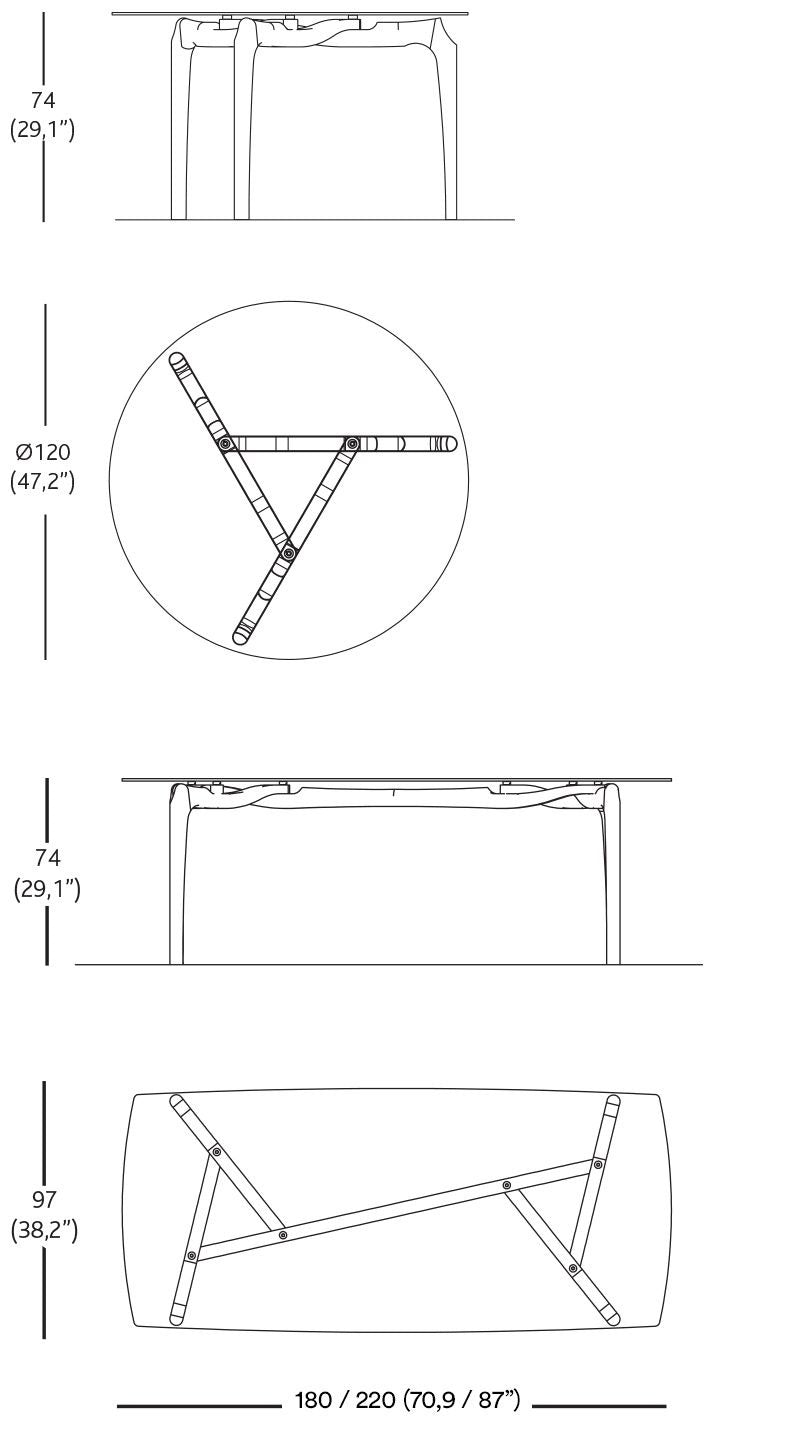 Bd Barcelona Carlina-B Dining Table