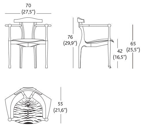 Bd Barcelona Tiger Art Gaulino Leisure Chair