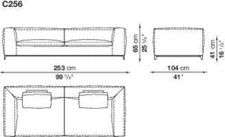 B&B Michel Club Sofa