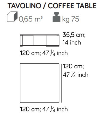 Amura Quattropietre Coffee Table
