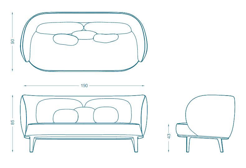 Bruno Moinard Editions Cosona Sofa