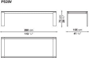 B&B Parallel Structure Dinning Table