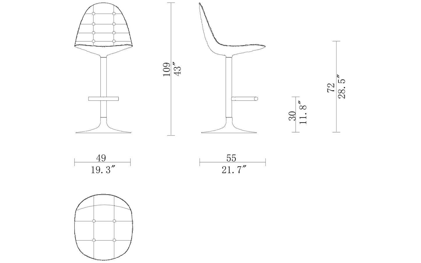 Cassina Passion Bar Chair