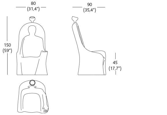 Bd Barcelona Invisible Personage Leisure Chair