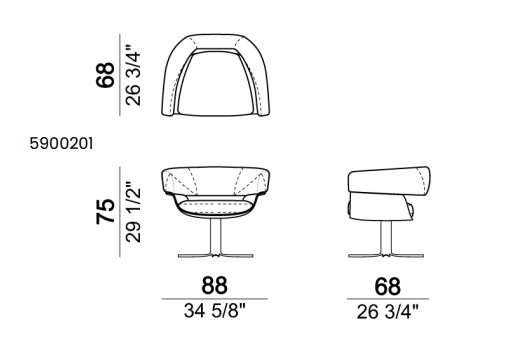 Arketipo Jordan Armchair