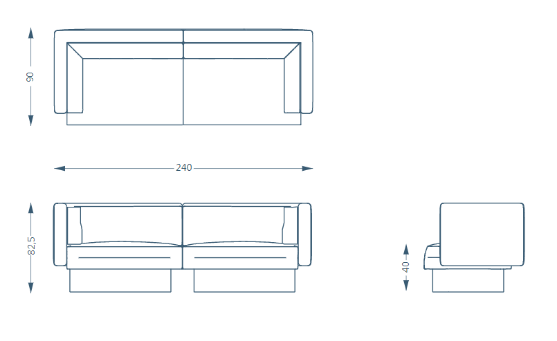 Bruno Moinard Editions Nashville 240 Sofa